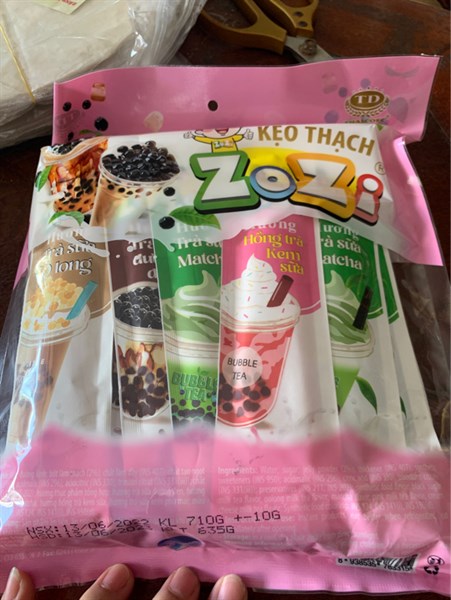 Thạch zozi trà sữa