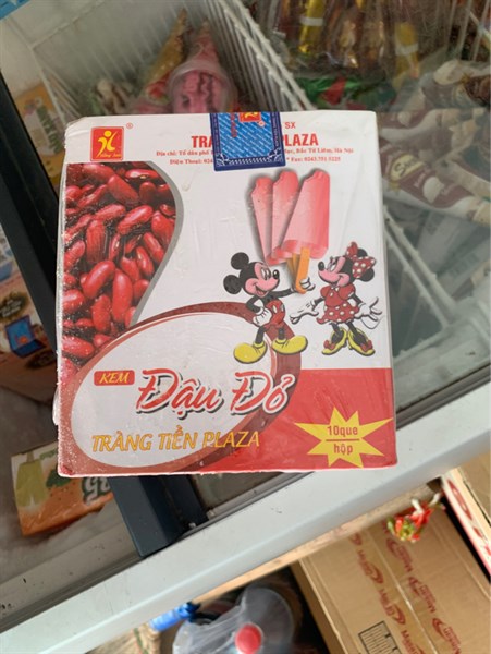 KEM TRÀNG TIỀN PLAZA ĐẬU ĐỎ HỘP 10 QUE