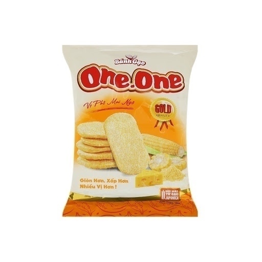 BÁNH GẠO ONE-ONE GOLD VỊ PHÔ MA I NGÔ GÓI 118G