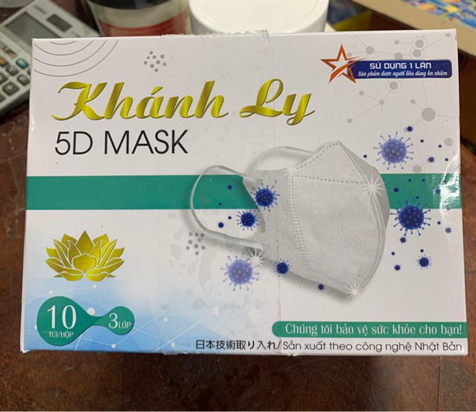 Khẩu trang 5d người lớn 100 cái Khanh Ly