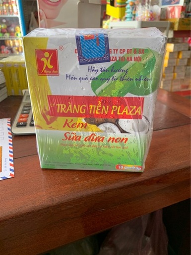 [8938504589092] Kem sữa dừa non ( vị cốm, vị đậu xanh, sữa dừa ) hộp 10 que HỒNG ANH