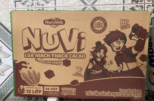 [SP000647] thùng sữa nuvi cacao có thạch 110ml