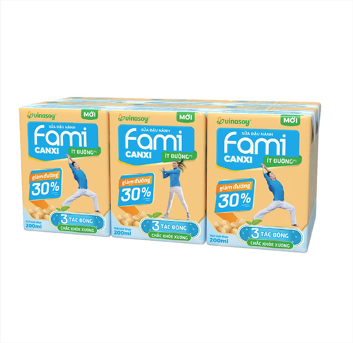 [8934614030509] SỮA FAMI CANXI ÍT ĐƯỜNG 200MLOY MILK 200ML