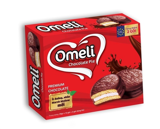 [8936152694373] Bánh Omeli Chocolate Pie 12 Packs